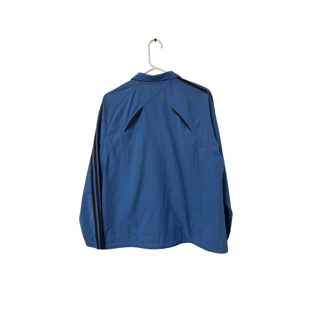 Y2K Adidas Womens Blue Full Zip Track Running Jacket Athletic Sportwear- Size XL - Picture 2 of 7